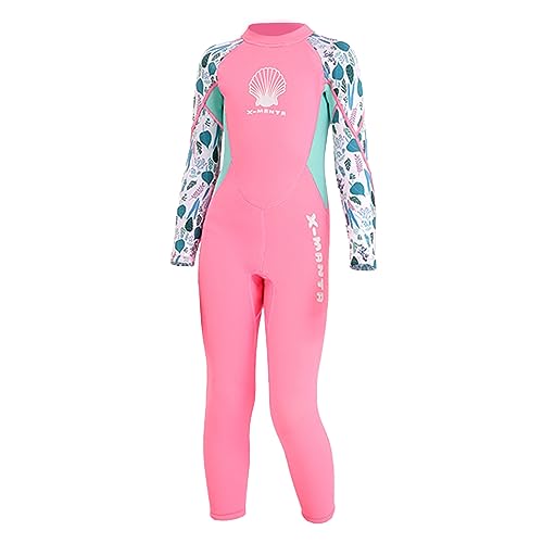 Gogokids Kinder Neoprenanzüge Thermische Bademode, Mädchen Einteiler Badeanzüge 2.5mm Neopren Taucheranzug Rash Guard Schnorchelanzug UV-Schutz 50+, S von Gogokids