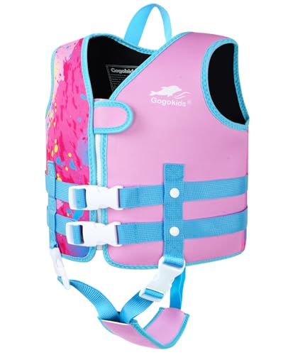 Gogokids Kinder Schwimm Weste Schwimmende Jacke – Kleinkind Badeanzug Assist Bademode Schwimmtraining Auftrieb Badeweste Neopren Schwim Jacket für 1–9 Jahre 13-30kg von Gogokids