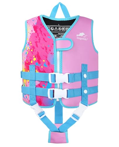 Gogokids Kinder Schwimm Weste Schwimmende Jacke – Kleinkind Badeanzug Assist Bademode Schwimmtraining Auftrieb Badeweste Neopren Schwim Jacket für 1–9 Jahre 13-30kg von Gogokids