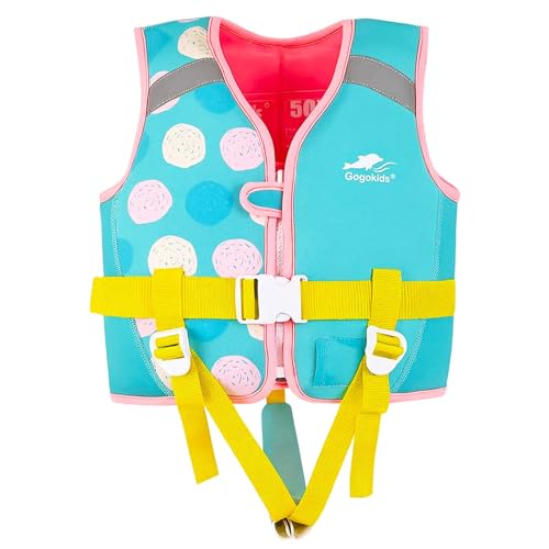 Gogokids Kinder- Kleinkind-Badeanzug-Weste Lernen, Kinder-Schwimmtrainer-Weste mit Notfallpfeife und verstellbarem Sicherheitsgurt von Gogokids