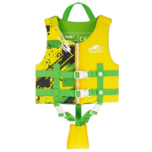 Gogokids Kinder Schwimmweste Float Jacket – Kleinkind Badeanzug Assist Bademode Schwimmtraining Auftrieb Badeweste Neopren Schwimmweste für 4–6 Jahre 11-35kg von Gogokids