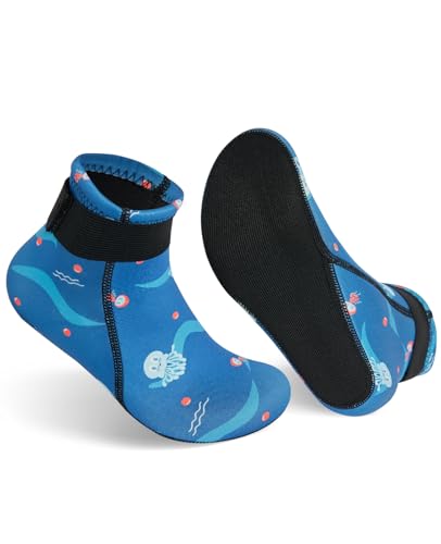 Gogokids Neoprensocken Kinder 3mm, Warm Halten Tauchsocken, rutschfeste Schwimmsocken, Mit Klettverschluss Beachvolleyball Socken für Schnorcheln, Surfen, Beach Volleyball, Strand Gogokids Neoprensocken Kinder 3mm, Warm Halten Tauchsocken, rutschfeste Schwimmsocken, Mit Klettverschluss Beachvolleyball Socken für Schnorcheln, Surfen, Beach Volleyball, Strand von Gogokids