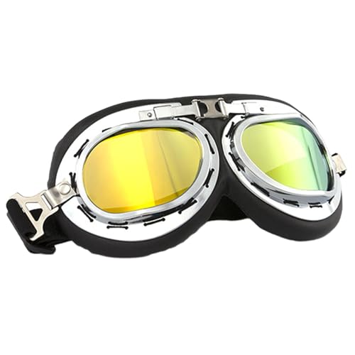 Gohemsun Motorradbrillen,Offroad-Brillen | Winddichte Pilotenbrille zum Motorradfahren,Outdoor-Brille mit verstellbaren Trägern, staubdichte Motorradbrille über Brille für Motorrad von Gohemsun