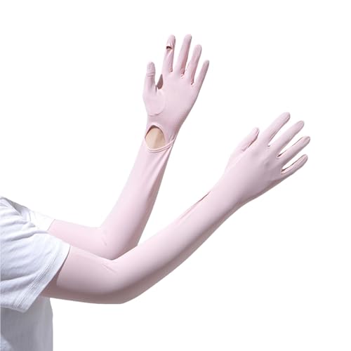 Gohemsun Sonnenschutzhandschuhe,Sommerhandschuhe Damen - UV-Schutz, hochelastische, weiche Armmanschette zum Fahren | Lange, schnell trocknende Vollfinger-Sonnenhandschuhe für Mädchen von Gohemsun