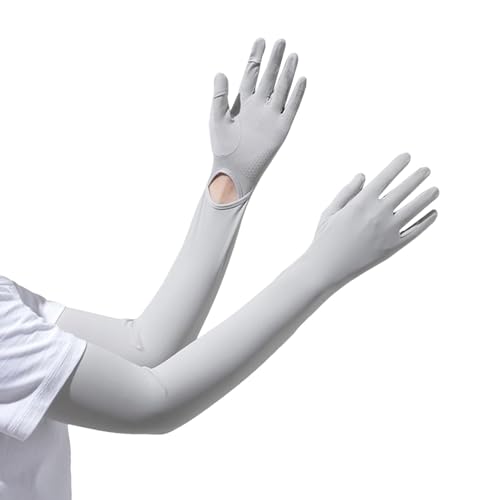 Gohemsun UV-Schutzhandschuhe, UV-Handschuhe zum Fahren | Hochelastische weiche Armmanschette für Sonnenschutz,Lange, schnell trocknende Vollfinger-Sonnenhandschuhe für Mädchen von Gohemsun