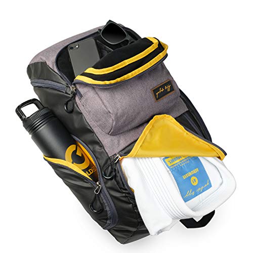 Gold BJJ Gold BJJ Jiu-Jitsu Rucksack Heavy Duty Sporttasche mit wasserdichten Gi Pocket Gold BJJ Gold BJJ Jiu-Jitsu Rucksack Heavy Duty Sporttasche mit wasserdichten Gi Pocket von Gold BJJ