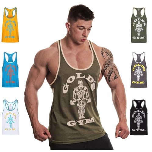 Gold's Gym, Muscle Joe Contrast Vest, Tank Top, Herren, Grün, XL von Gold's Gym