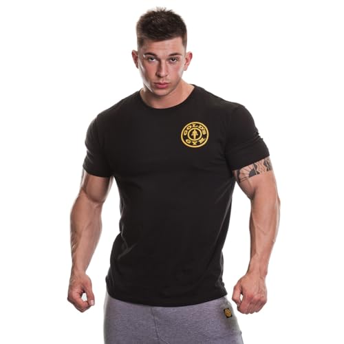 Gold's Gym Herren Basic Linke Brust T-Shirt Herren Workout Premium Training Fitness Gym Sport Basic T-Shirt mit Logo (1 Stück) von Gold's Gym