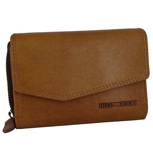 Damen Frauen Geldbörse Portemonnaie echtes Leder | Reißverschluss | praktisches Kleingeldfach | Brieftasche | Geldbeutel | Wallet | RFID Schutz | braun | Hill Burry Damen Frauen Geldbörse Portemonnaie echtes Leder | Reißverschluss | praktisches Kleingeldfach | Brieftasche | Geldbeutel | Wallet | RFID Schutz | braun | Hill Burry von Golden Deer