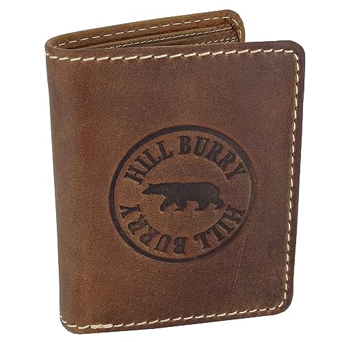 Echt-Leder Leder Geldbörse • Geldbeutel für Damen und Herren mit RFID-Schutz • Portmonee mit Münzfach • Portemonnaie Hill Burry • braun für Männer Brieftasche Wallet • Hochformat Echt-Leder Leder Geldbörse • Geldbeutel für Damen und Herren mit RFID-Schutz • Portmonee mit Münzfach • Portemonnaie Hill Burry • braun für Männer Brieftasche Wallet • Hochformat von Golden Deer