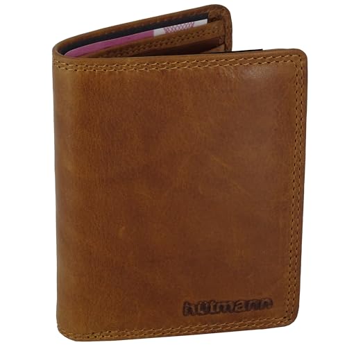 Leder Geldbörse • Geldbeutel für Damen und Herren mit RFID-Schutz • Portmonee mit Münzfach • Portemonnaie Hill Burry • Hütmann braun für Männer Brieftasche Wallet • Hochformat Leder Geldbörse • Geldbeutel für Damen und Herren mit RFID-Schutz • Portmonee mit Münzfach • Portemonnaie Hill Burry • Hütmann braun für Männer Brieftasche Wallet • Hochformat von Golden Deer