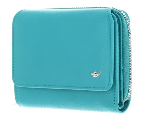 Golden Head Madrid RFID Protect Zipped Billfold Coin Wallet Turquoise von Golden Head