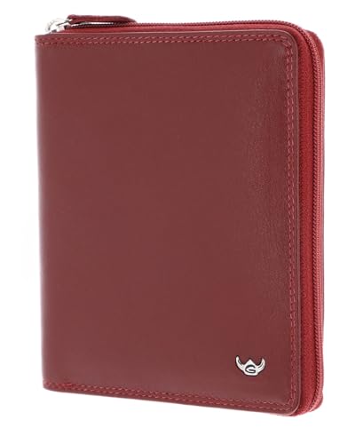 Golden Head Polo RFID Protect Zipped Billfold Coin Wallet Red von Golden Head