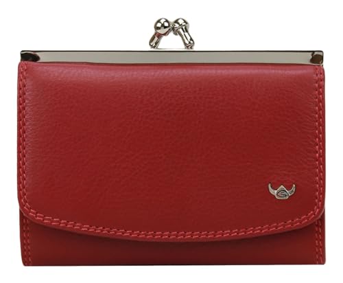 Golden Head Polo RFID Protect French Coin Purse Wallet Red von Golden Head