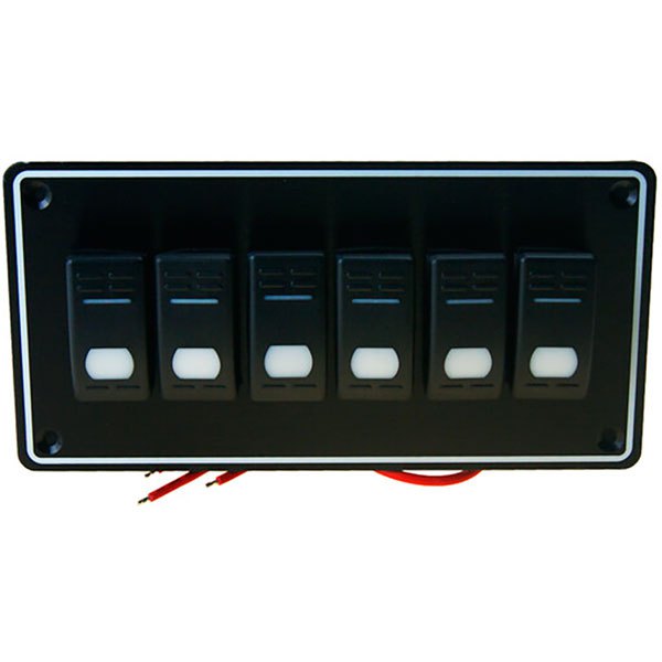 Goldenship 6 Switches Panel 12v Schwarz 100 x 203 mm Goldenship 6 Switches Panel 12v Schwarz 100 x 203 mm von Goldenship