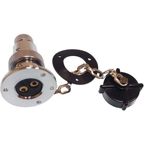 Goldenship 2 Pins Waterproof Deck Connector With Cable Grommet Silber 5A Goldenship 2 Pins Waterproof Deck Connector With Cable Grommet Silber 5A von Goldenship