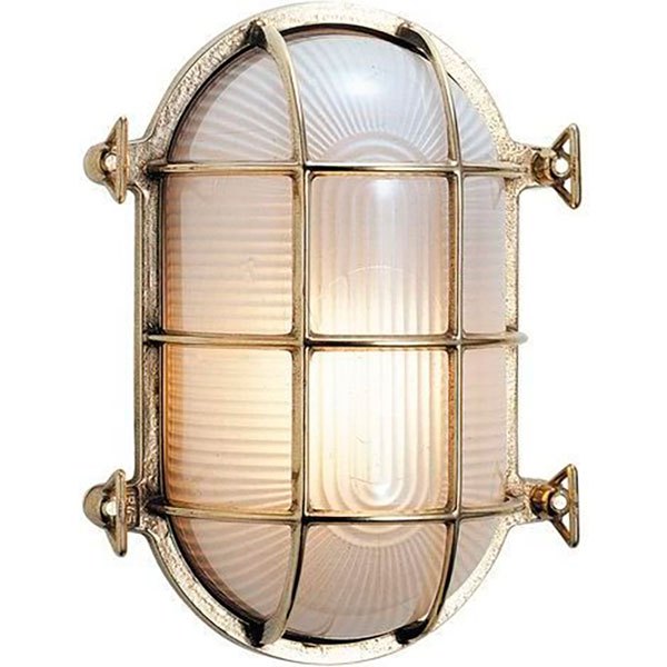 Goldenship 220v 195 Mm Rectangular Bulkhead Cabin/exterior Light Silber von Goldenship