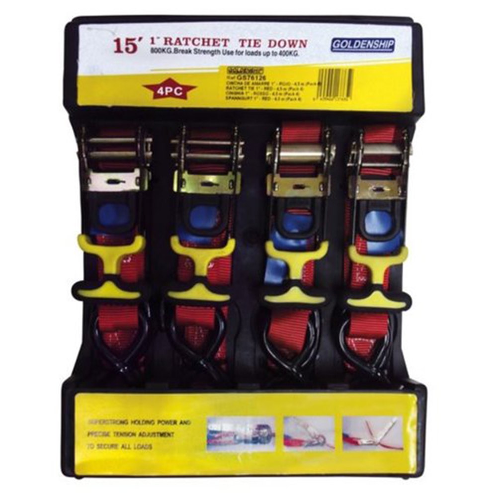 Goldenship Mooring Ratchet 4.5 M 4 Units Mehrfarbig 1´´ Goldenship Mooring Ratchet 4.5 M 4 Units Mehrfarbig 1´´ von Goldenship