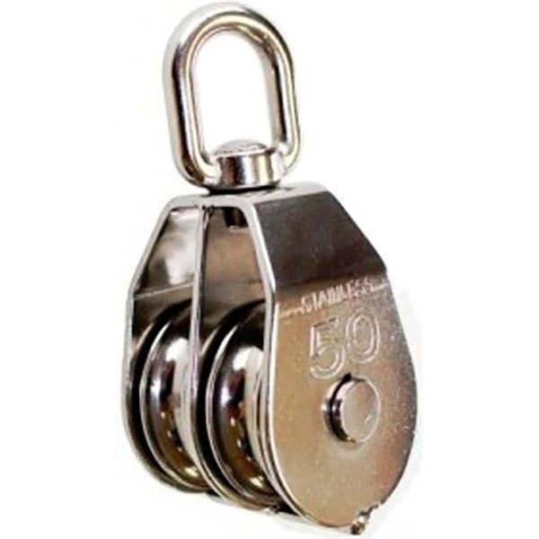 Goldenship Swivel Eye Pulley Double Sheave Silber 10 mm Goldenship Swivel Eye Pulley Double Sheave Silber 10 mm von Goldenship