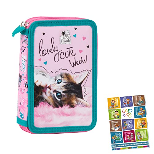 2-fache Federtasche Federmappe Federmäppchen 27-teilig gefüllte Schüleretui Stifte und Pinsel inkl. Aufgabenheft Federbox Etui Stiftetasche Schlamper-Etui Schul-Etui Cleo & Frank 35 Katze Cat Motiv 2-fache Federtasche Federmappe Federmäppchen 27-teilig gefüllte Schüleretui Stifte und Pinsel inkl. Aufgabenheft Federbox Etui Stiftetasche Schlamper-Etui Schul-Etui Cleo & Frank 35 Katze Cat Motiv von Goldkids