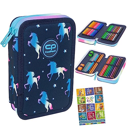 COOLPACK 2-fache Federtasche Federmappe Federmäppchen BLUE UNICORN Einhorn 35-teilig Schüleretui Stifte und Pinsel Fanartikel inkl. Aufgabenheft Federbox Etui Stiftetasche Schlamper-Etui Schul-Etui COOLPACK 2-fache Federtasche Federmappe Federmäppchen BLUE UNICORN Einhorn 35-teilig Schüleretui Stifte und Pinsel Fanartikel inkl. Aufgabenheft Federbox Etui Stiftetasche Schlamper-Etui Schul-Etui von Goldkids