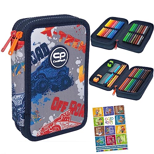 COOLPACK 2-fache Federtasche Federmappe Federmäppchen Offroad Graffiti 35-teilig Schüleretui Stifte und Pinsel Fanartikel inkl. Aufgabenheft Federbox Etui Stiftetasche Schlamper-Etui Schul-Etui COOLPACK 2-fache Federtasche Federmappe Federmäppchen Offroad Graffiti 35-teilig Schüleretui Stifte und Pinsel Fanartikel inkl. Aufgabenheft Federbox Etui Stiftetasche Schlamper-Etui Schul-Etui von Goldkids