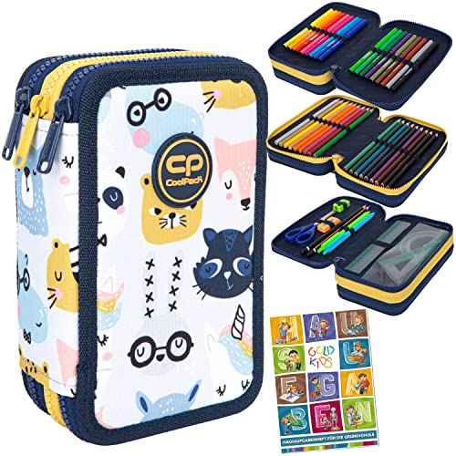 Goldkids Federtasche 3-fache Federmappe Pucci Tiere Federmäppchen 46-teilig gefüllte Schüleretui Stifte und Pinsel inkl. Aufgabenheft Federbox Etui Stiftetasche Schlamper-Etui Schul-Etui Goldkids Federtasche 3-fache Federmappe Pucci Tiere Federmäppchen 46-teilig gefüllte Schüleretui Stifte und Pinsel inkl. Aufgabenheft Federbox Etui Stiftetasche Schlamper-Etui Schul-Etui von Goldkids