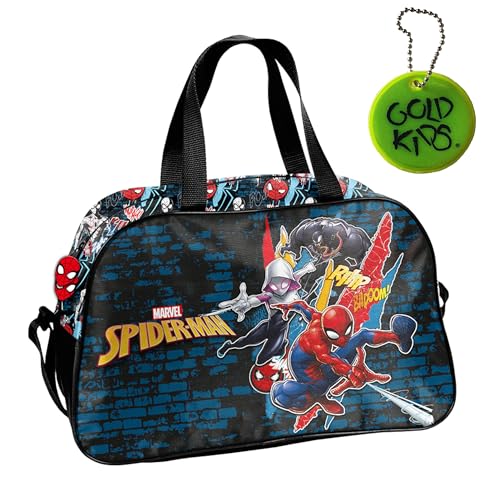 Goldkids - Sporttasche Kinder für Mädchen & Jungen - Umhängetasche mit Spiderman Motiv - Schwimmtasche mit verstärktem Boden - Trainingstasche 40 cm x 25 cm x 15 cm Goldkids - Sporttasche Kinder für Mädchen & Jungen - Umhängetasche mit Spiderman Motiv - Schwimmtasche mit verstärktem Boden - Trainingstasche 40 cm x 25 cm x 15 cm von Goldkids