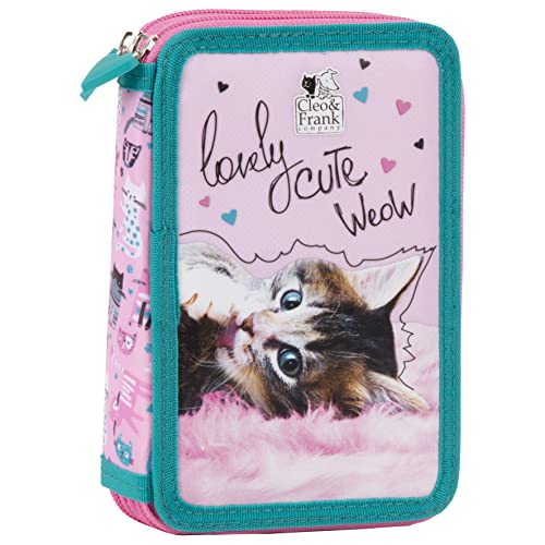 Goldkids Katze Cat Cleo & Frank Federmäppchen - 27 TLG. Federtasche Kinder Federmappe Federmäppchen 20 x 12,5 x 4 cm gefüllt inkl Füller Goldkids Katze Cat Cleo & Frank Federmäppchen - 27 TLG. Federtasche Kinder Federmappe Federmäppchen 20 x 12,5 x 4 cm gefüllt inkl Füller von Goldkids