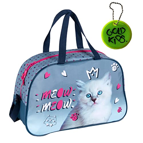 Katze Cat Handtasche Sporttasche Trainingstasche Schultertasche Tasche Reisetasche Sport Bag inkl. leuchtender Anhänger Katze Cat Handtasche Sporttasche Trainingstasche Schultertasche Tasche Reisetasche Sport Bag inkl. leuchtender Anhänger von Goldkids
