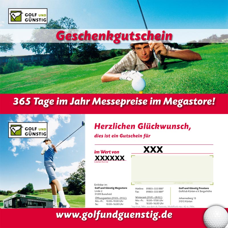 'Golf und Günstig Geschenkgutschein' 'Golf und Günstig Geschenkgutschein' von 'Golf und Günstig'