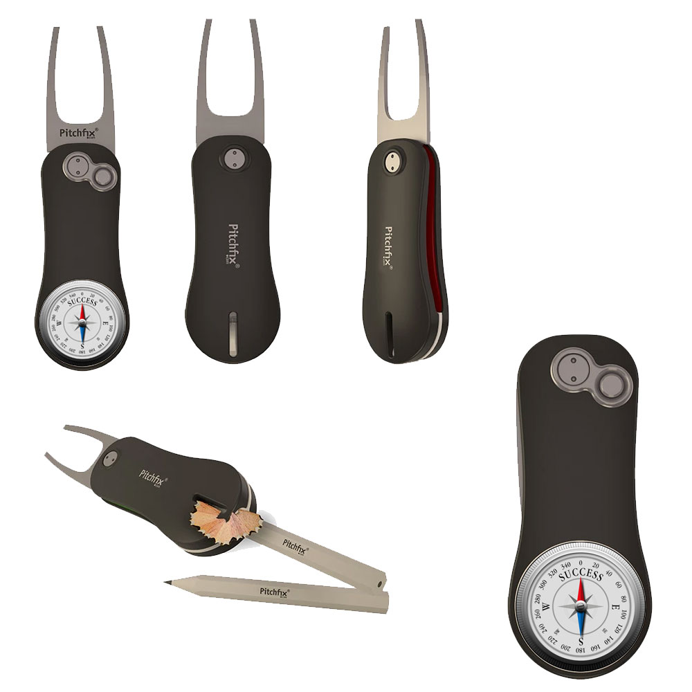 'Pitchfix Hybrid 2.0 Pitchgabel mit Kompass Logo dgrau/rot' 'Pitchfix Hybrid 2.0 Pitchgabel mit Kompass Logo dgrau/rot' von 'Golf und Günstig'
