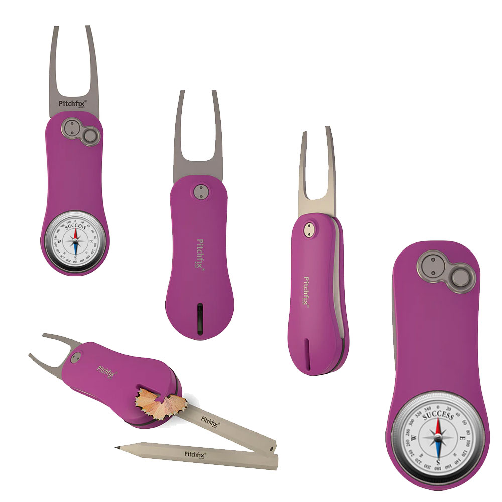 'Pitchfix Hybrid 2.0 Pitchgabel mit Kompass Logo lila/weiss' 'Pitchfix Hybrid 2.0 Pitchgabel mit Kompass Logo lila/weiss' von 'Golf und Günstig'
