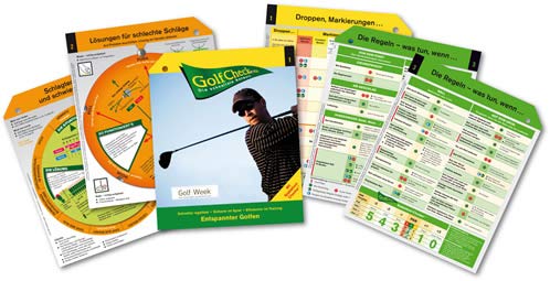GolfCheck 3tlg Fächer/effiz. im Golf Training und Golfspiel/Platzreife/Golfregeln/Golfbälle schwierige Lagen/Golfschwung Schlagweiten verbessern/Geschenk für Golfer/Golf Zubehör GolfCheck 3tlg Fächer/effiz. im Golf Training und Golfspiel/Platzreife/Golfregeln/Golfbälle schwierige Lagen/Golfschwung Schlagweiten verbessern/Geschenk für Golfer/Golf Zubehör von GolfCheck