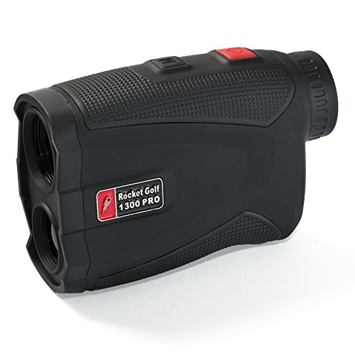 Golflaser.de - Golf Laser Entfernungsmesser Birdie 1300 Pro Black - FlagFinder - 1300m Reichweite - Wasserabweisend - Rangefinder RocketGolf von Golflaser.de