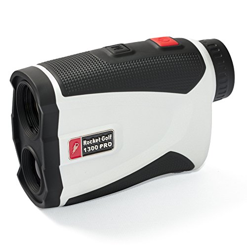 Golflaser.de - Golf Laser Entfernungsmesser Birdie 1300 Pro White - FlagFinder - 1300m Reichweite - Wasserabweisend - Rangefinder RocketGolf von Golflaser.de