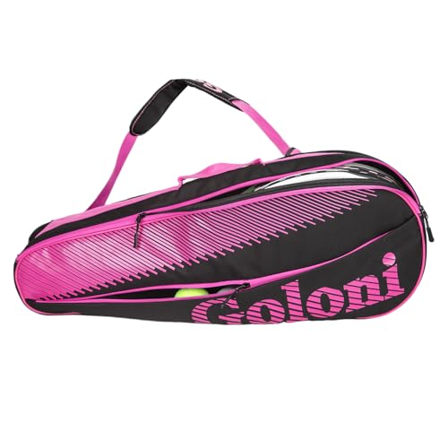 Goloni Tennistasche für 3–4 Schläger mit extra Vordertasche für andere wichtige Dinge, Tennisschläger-Tasche mit abnehmbarem Schultergurt, Rosa Goloni Tennistasche für 3–4 Schläger mit extra Vordertasche für andere wichtige Dinge, Tennisschläger-Tasche mit abnehmbarem Schultergurt, Rosa von Goloni