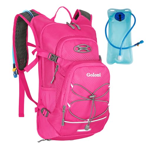 Trinkrucksack, leichter Wanderrucksack mit 2 l Wasserblase, isolierender Wasserrucksack für Männer und Frauen, Trinkrucksack für Radfahren, Laufen, Festival, Camping von Goloni