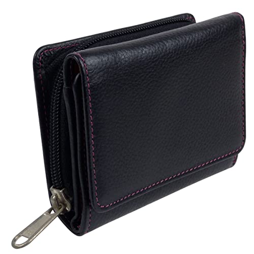 Golunski Geldbörse für Damen, klein, kompakt, mit Reißverschluss, Schwarz multi, Casual Golunski Geldbörse für Damen, klein, kompakt, mit Reißverschluss, Schwarz multi, Casual von Golunski