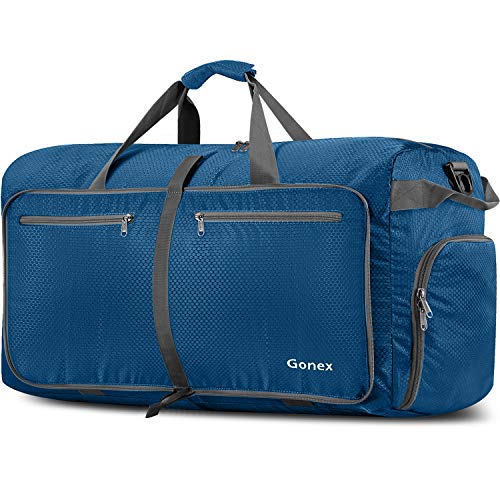 Gonex Leichter Faltbare Reise-Gepäck 150L Duffel Taschen Sporttasche für Reisen Sport Gym Urlaub Dunkelblau von Gonex