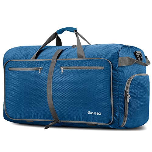 Gonex Leichter Faltbare Reise-Gepäck 150L Duffel Taschen Sporttasche für Reisen Sport Gym Urlaub Dunkelblau von Gonex