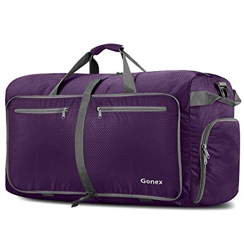 Gonex Leichter Faltbare Reise-Gepäck 150L Duffel Taschen Sporttasche für Reisen Sport Gym Urlaub Lila von Gonex