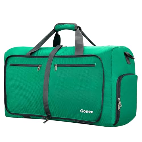 Gonex Leichter Faltbare Reise-Gepäck 60L Duffel Taschen Sporttasche für Reisen Sport Gym Urlaub Mintgrün von Gonex