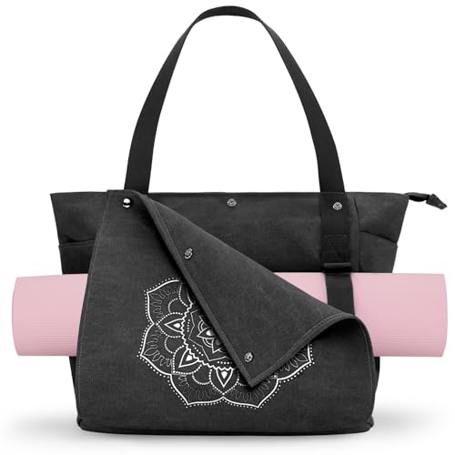 Gonex Yogatasche, Yogamatte Tasche mit Mehreren Taschen für Damen und Herren, Canvas wasserdichte Tote Einkaufstasche, Matte Einfach Herausnehmen für Pilates, Reisen, Training, Büro Gonex Yogatasche, Yogamatte Tasche mit Mehreren Taschen für Damen und Herren, Canvas wasserdichte Tote Einkaufstasche, Matte Einfach Herausnehmen für Pilates, Reisen, Training, Büro von Gonex