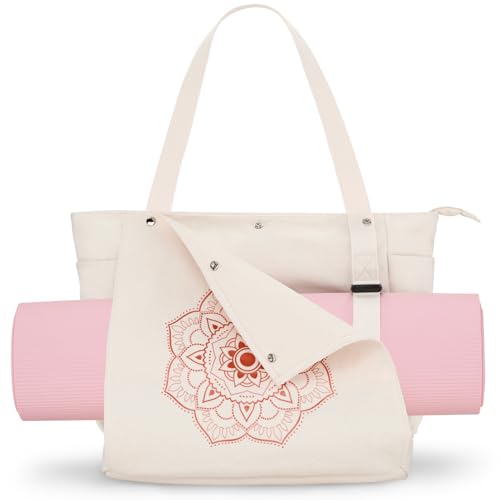 Gonex Yogatasche, Yogamatte Tasche mit Mehreren Taschen für Damen und Herren, Canvas wasserdichte Tote Einkaufstasche, Matte Einfach Herausnehmen für Pilates, Reisen, Training, Büro Gonex Yogatasche, Yogamatte Tasche mit Mehreren Taschen für Damen und Herren, Canvas wasserdichte Tote Einkaufstasche, Matte Einfach Herausnehmen für Pilates, Reisen, Training, Büro von Gonex
