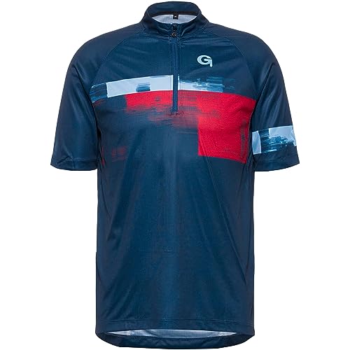 Gonso Avisio Kurzarm Fahrradshirt mit 1/2 Reißverschluss Herren blau von Gonso