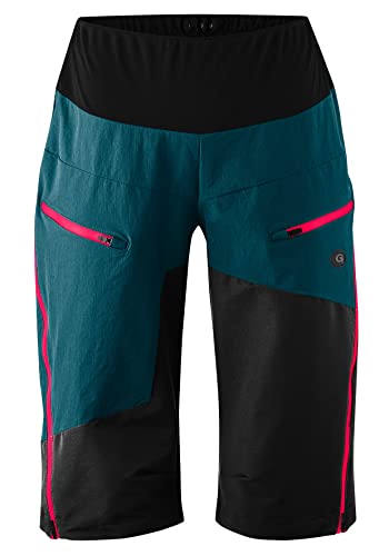 Gonso Damen MTB-Shorts Lomaso, Kurze Fahrradhose, Radhose mit einknöpfbarer Innenhose mit Sitzpolster von Gonso