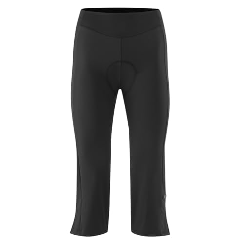 Gonso Jane, Damen Fahrradhose 3/4, Radtight mit Dry Up Air Sitzpolster, Hohe Bewegungselastizität und Komfortbund, Enganliegende Passform, Schwarz, Gr. 50 von Maier Sports