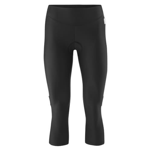 Gonso Lecce, Damen Fahrradhose 3/4, Radtight mit Relax Gel Comfort Sitzpolster, Hohe Bewegungselastizität und Komfortbund, Enganliegende Passform, Schwarz, Gr.36 von Gonso