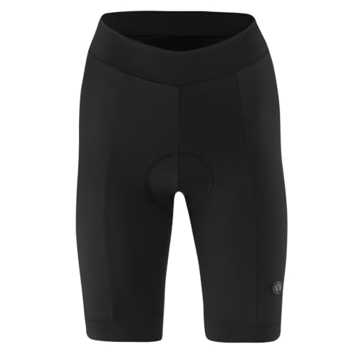 Gonso Lisa, Kurze Damen Fahrradhose, Radtight mit Dry Up Air Sitzpolster, Hohe Bewegungselastizität und Komfortbund, Enganliegende Passform, Schwarz, Gr. 38 von Gonso